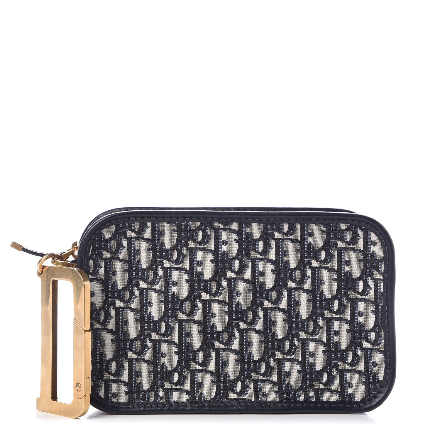 Christian Dior Oblique Diorquake Clutch Blue 1 of 7