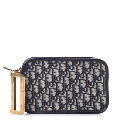 Christian Dior Oblique Diorquake Clutch Blue 1 of 7