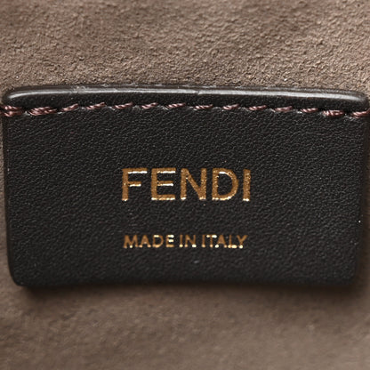 Fendi Vitello Liberty F is Fendi Bi-Color FF 1974 Embossed Mini Mon Tresor Bucket Bag Maya Black 6 of 10