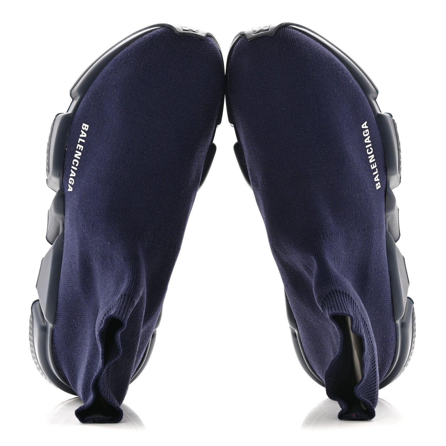 Balenciaga Neoprene Knit Mens Speed Sneakers 42 Bleu Marine 2 of 8