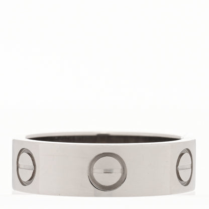 Cartier 18K White Gold 5.5mm LOVE Ring 52 6 3 of 4