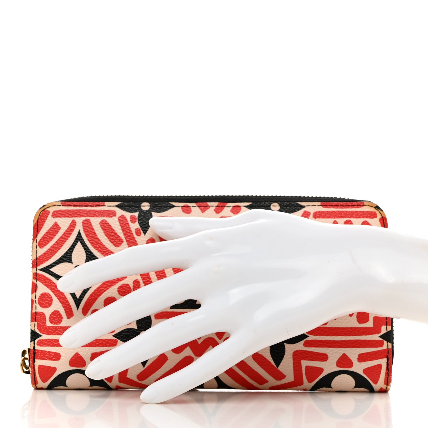 Monogram Giant Crafty Zippy Wallet Creme Rouge Black