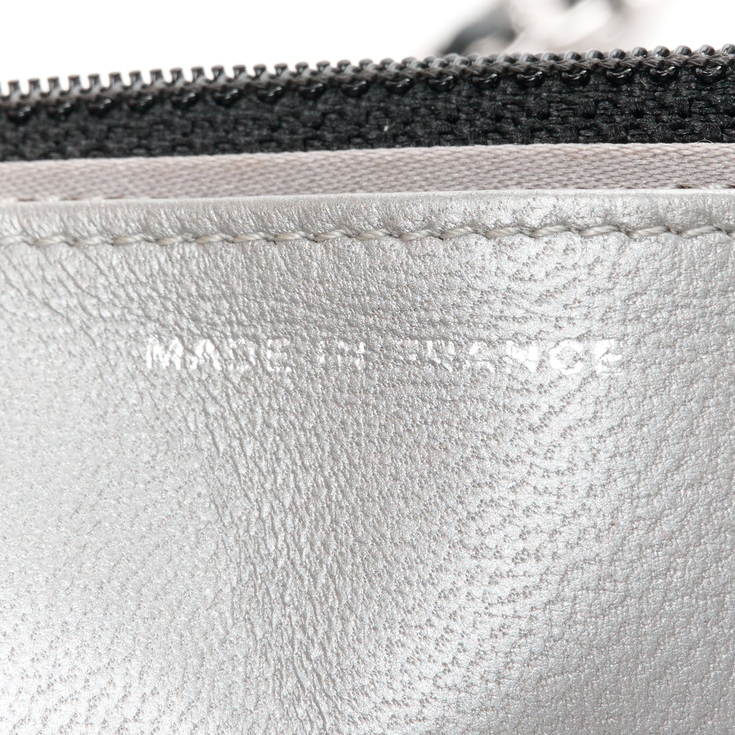 Lambskin Camellia Embossed Wallet on Chain WOC Black