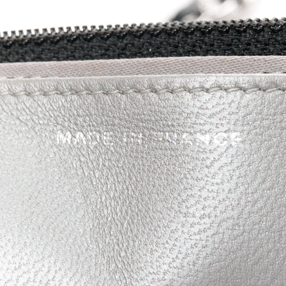 Chanel Lambskin Camellia Embossed Wallet on Chain WOC Black 7 of 12