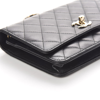 Chanel Lambskin Quilted Trendy CC Wallet On Chain WOC Black 9 of 12