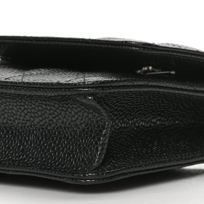 Chanel Caviar Quilted Wallet On Chain WOC Black 11 of 12
