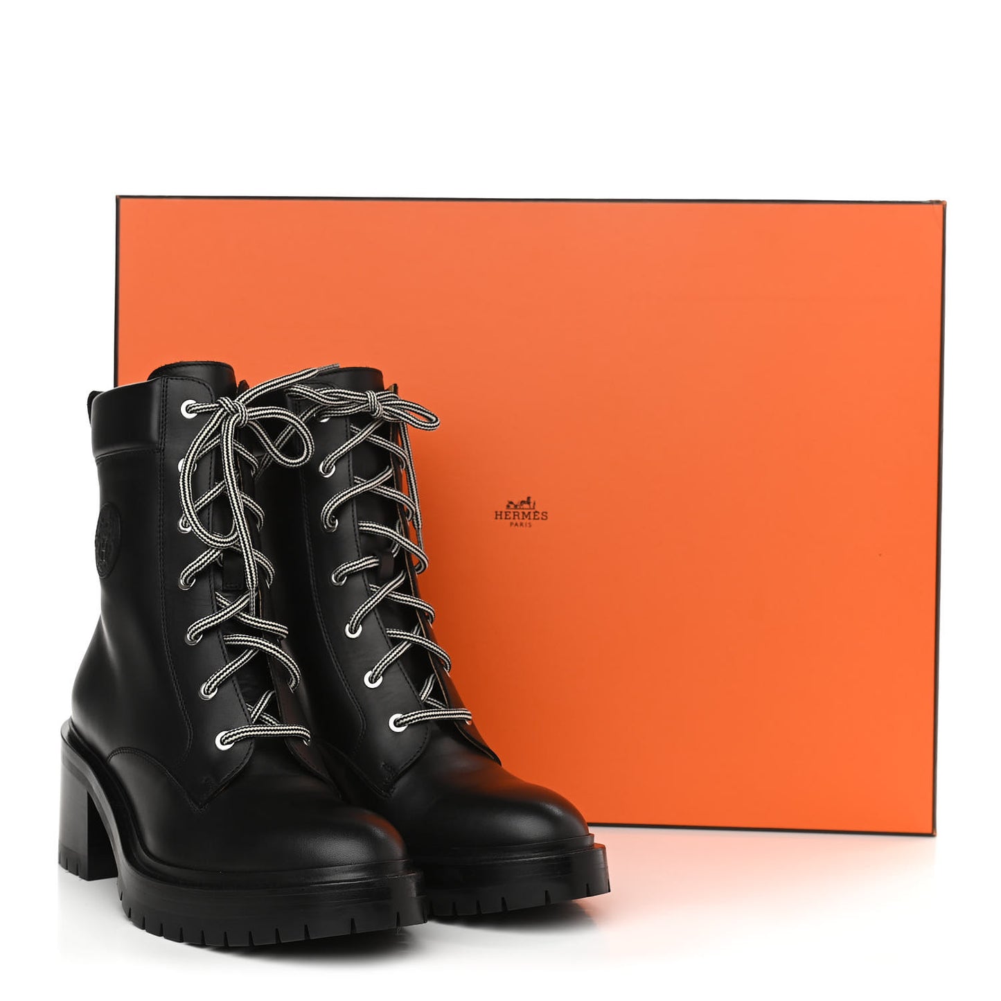 Calfskin Bridge Ankle Boots 39 Black
