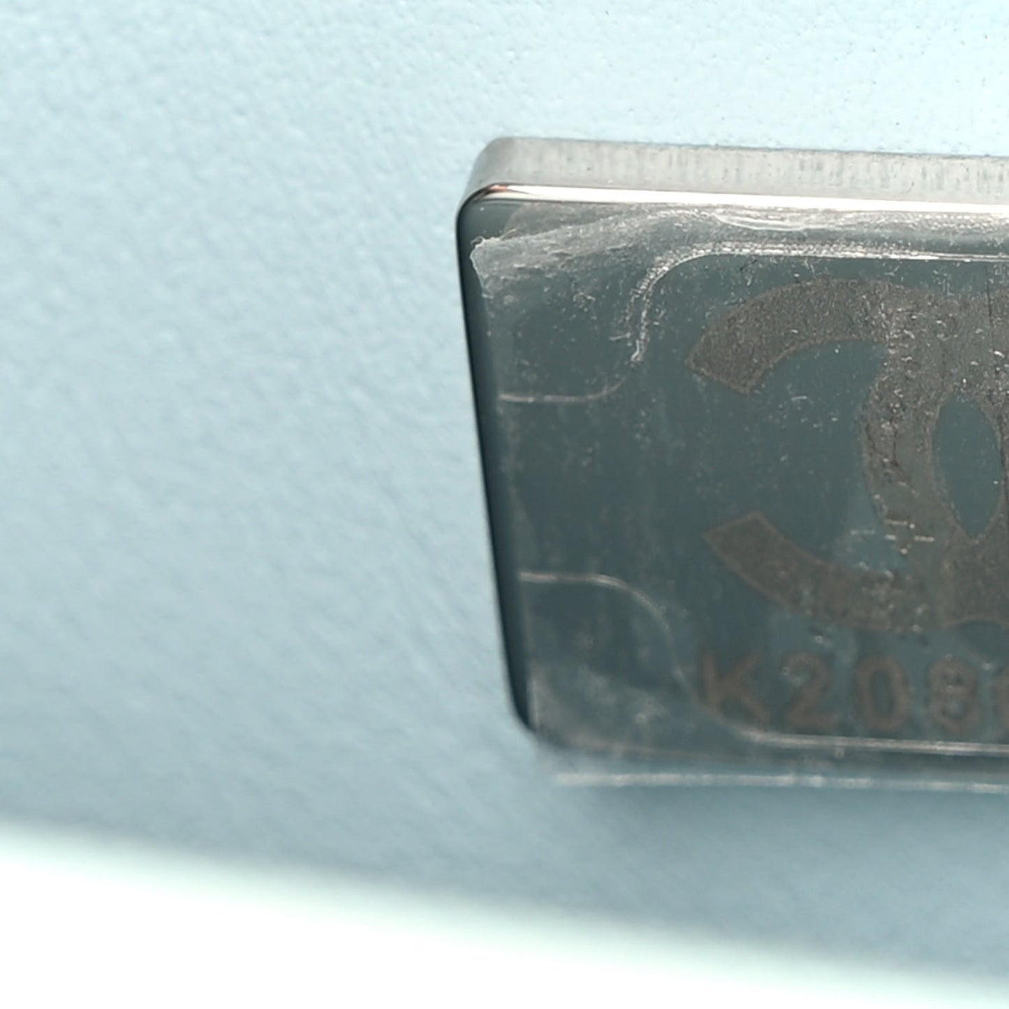 Iridescent Caviar Quilted Extra Mini Coco Handle Flap Light Blue