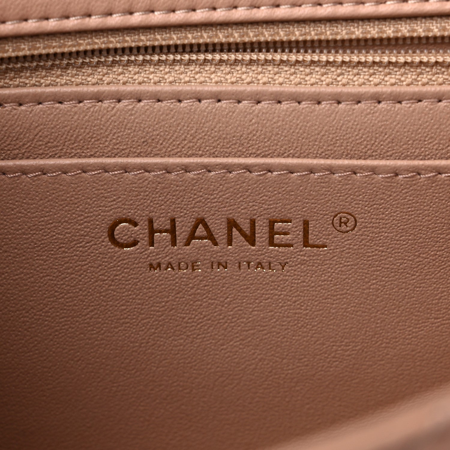 Chanel Lambskin Quilted Mini Rectangular Flap Beige 6 of 11