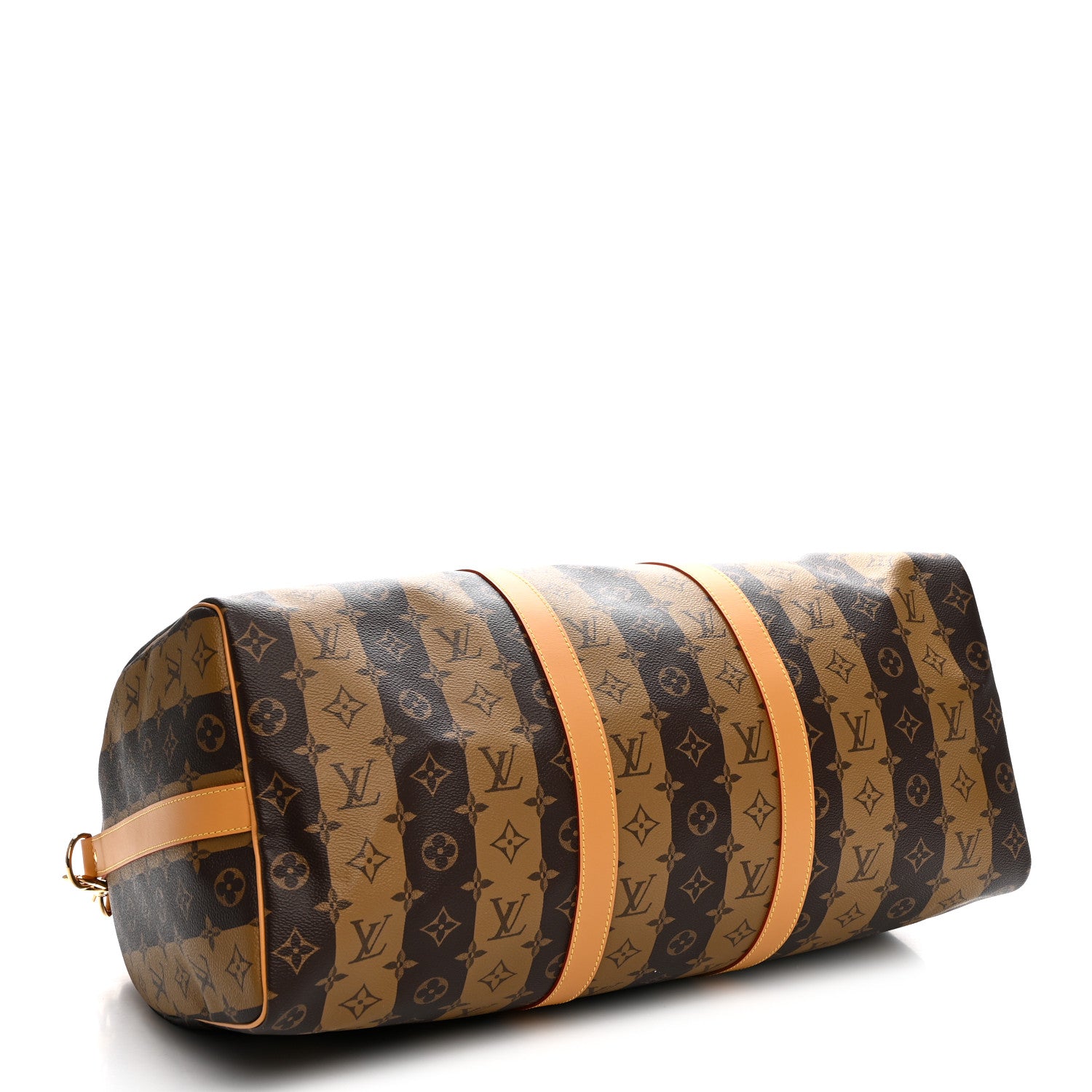 Louis Vuitton X NIGO Reverse Monogram Stripe Keepall Bandouliere 50 Brown 3 of 8