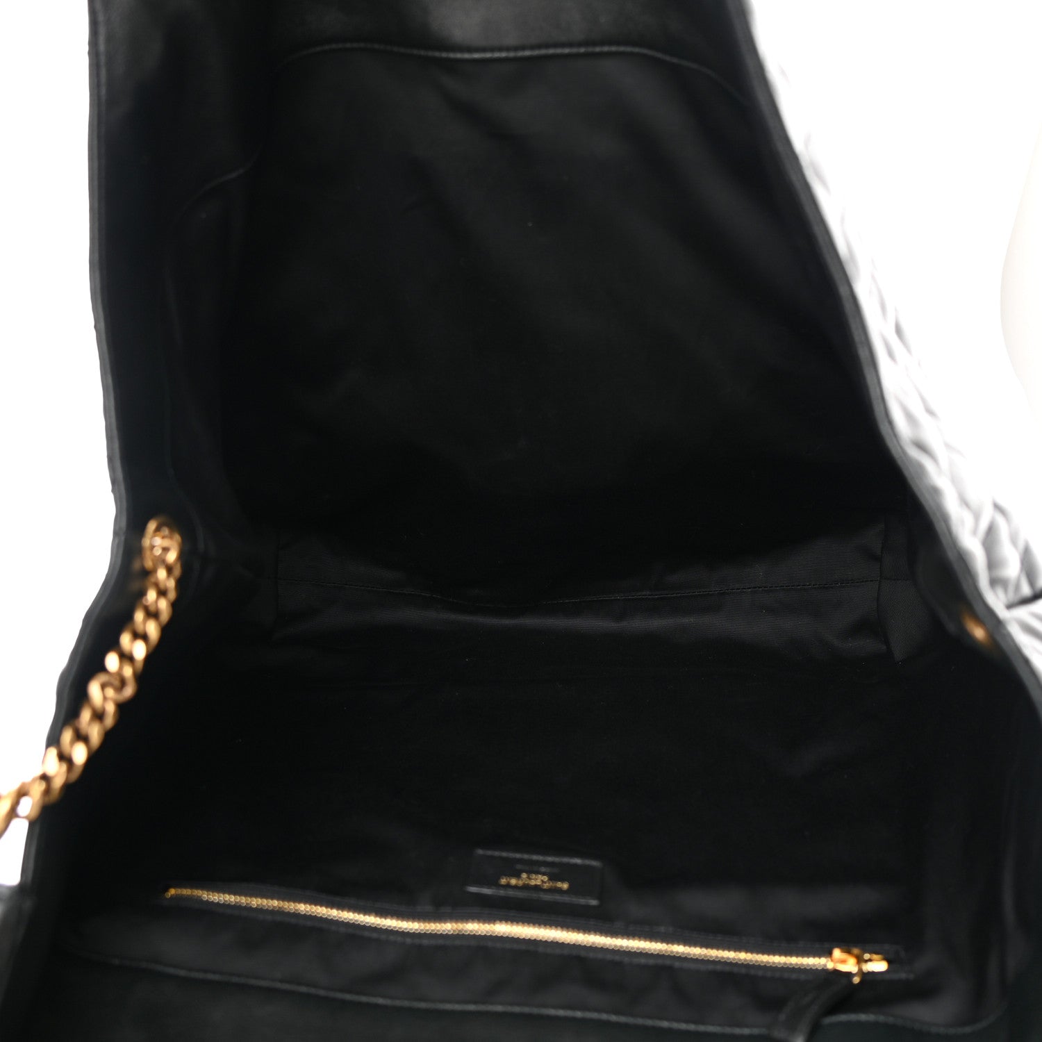 Saint Laurent Lambskin Quilted Maxi Icare Shopping Tote Black 6 of 12