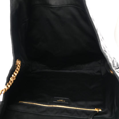 Saint Laurent Lambskin Quilted Maxi Icare Shopping Tote Black 6 of 12