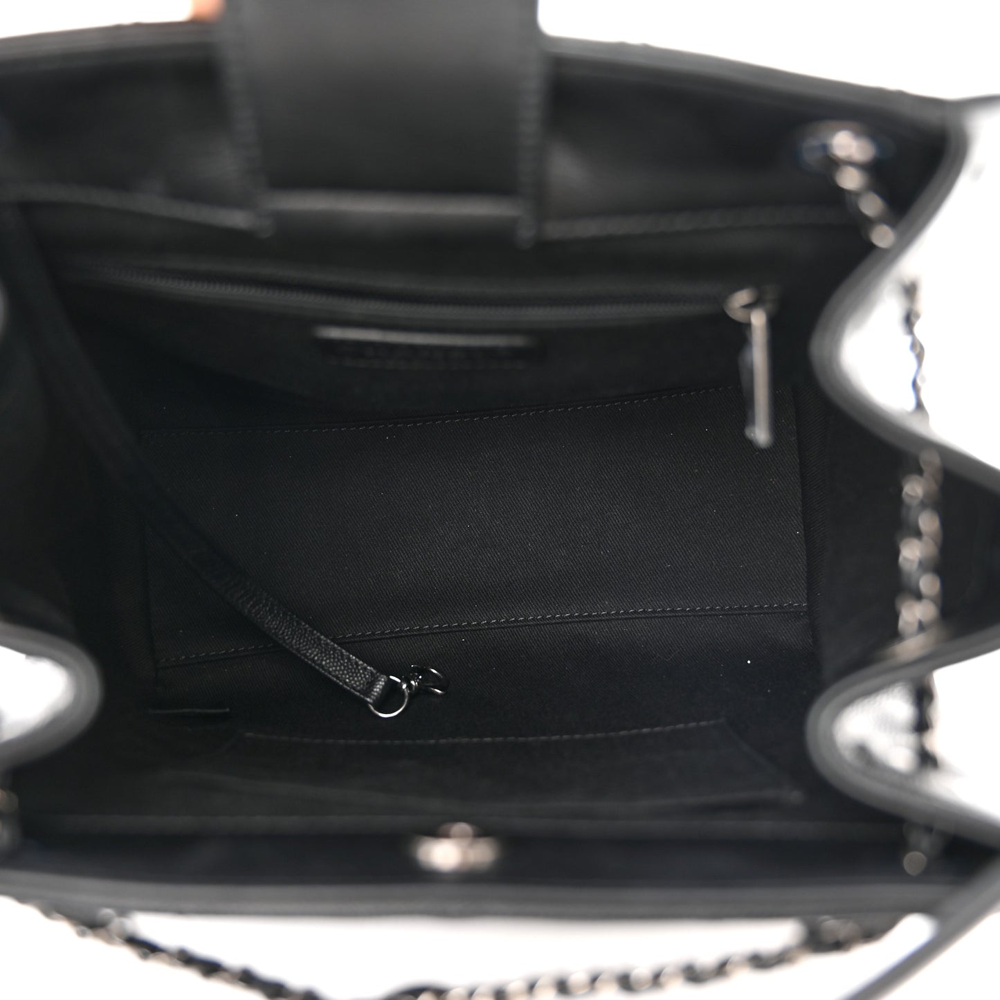 Caviar Quilted Medium CC Bucket Bag Black