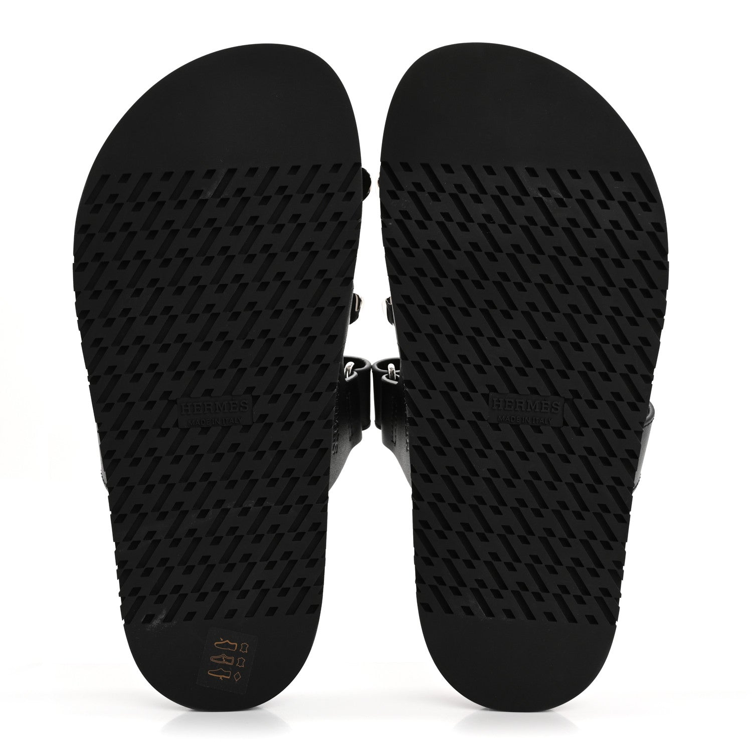 Hermes Calfskin Medor Studded Womens Chypre Sandals 36 Black 6 of 9