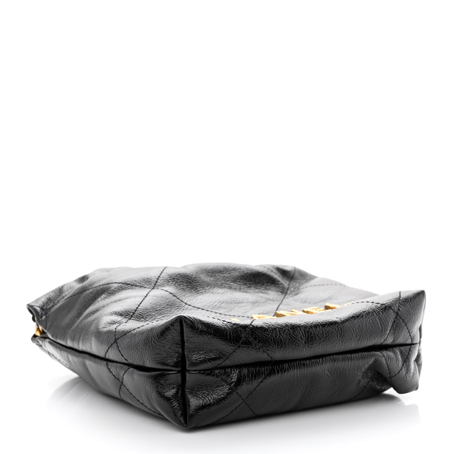 Chanel Shiny Crumpled Calfskin Quilted Pearl Mini Chanel 22 Black 4 of 11