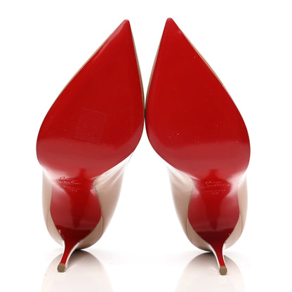 Christian Louboutin Patent Pigalle Follies 100 Pumps 38 Nude 5 of 9