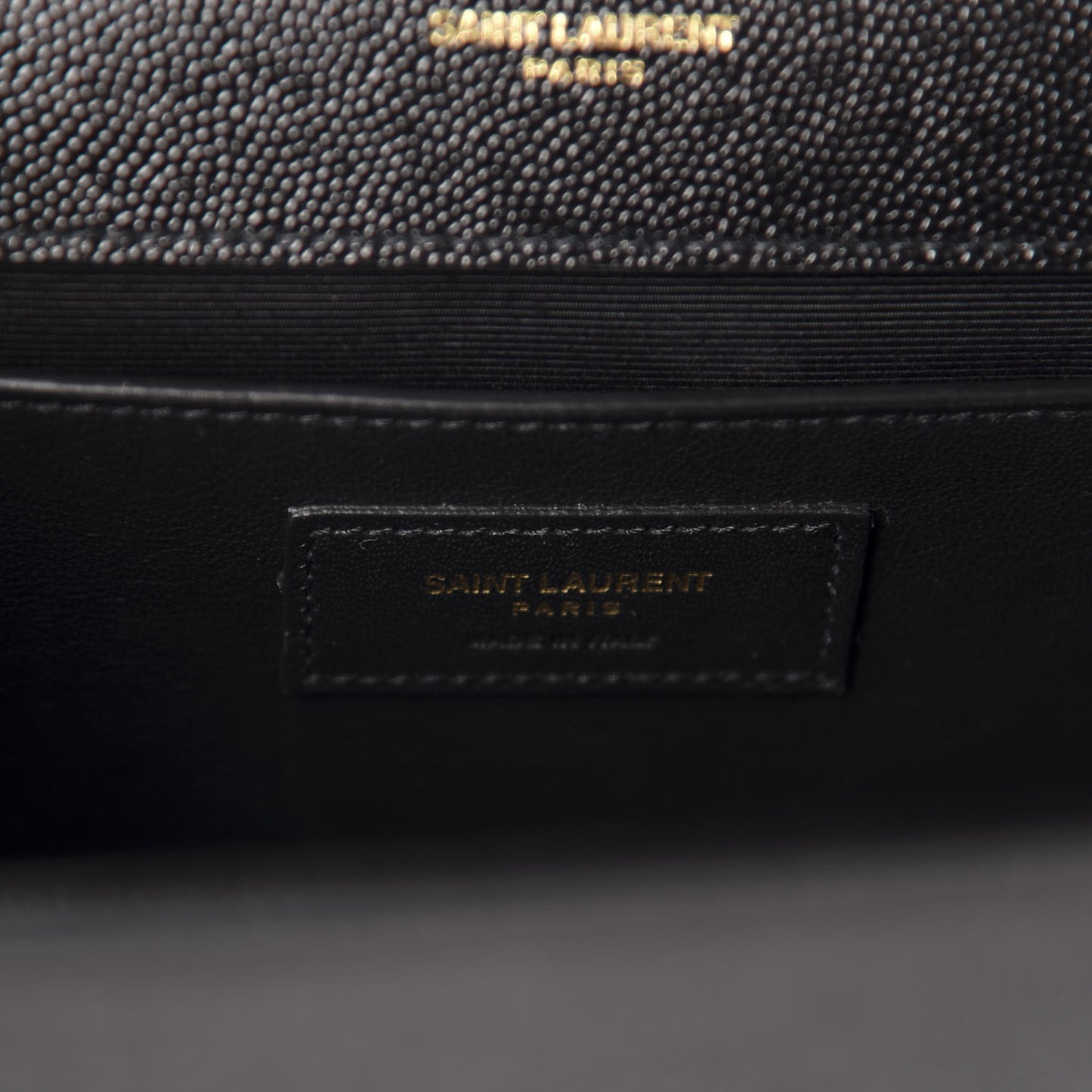Grain De Poudre Medium Classic Monogram Kate Satchel Black