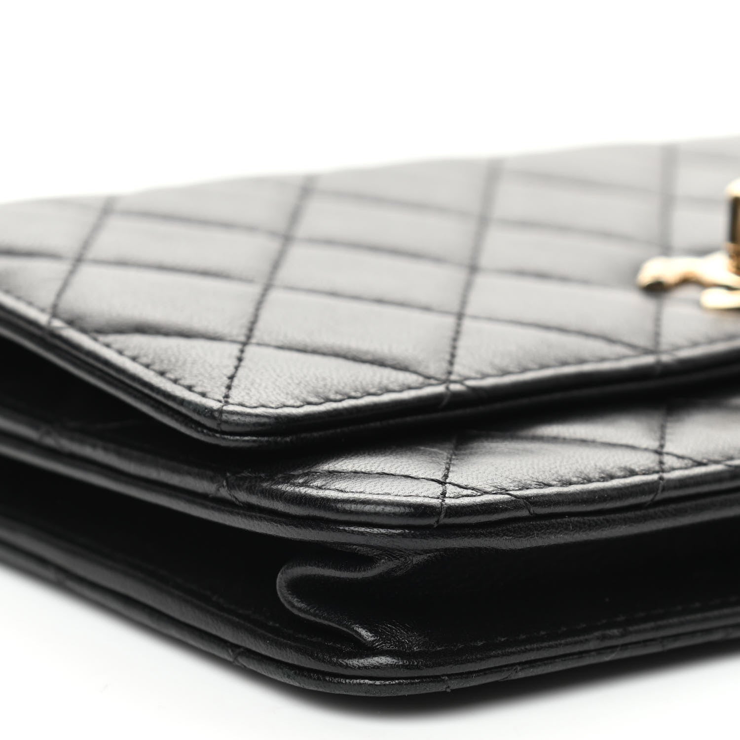 Chanel Lambskin Quilted Trendy CC Wallet On Chain WOC Black 10 of 12