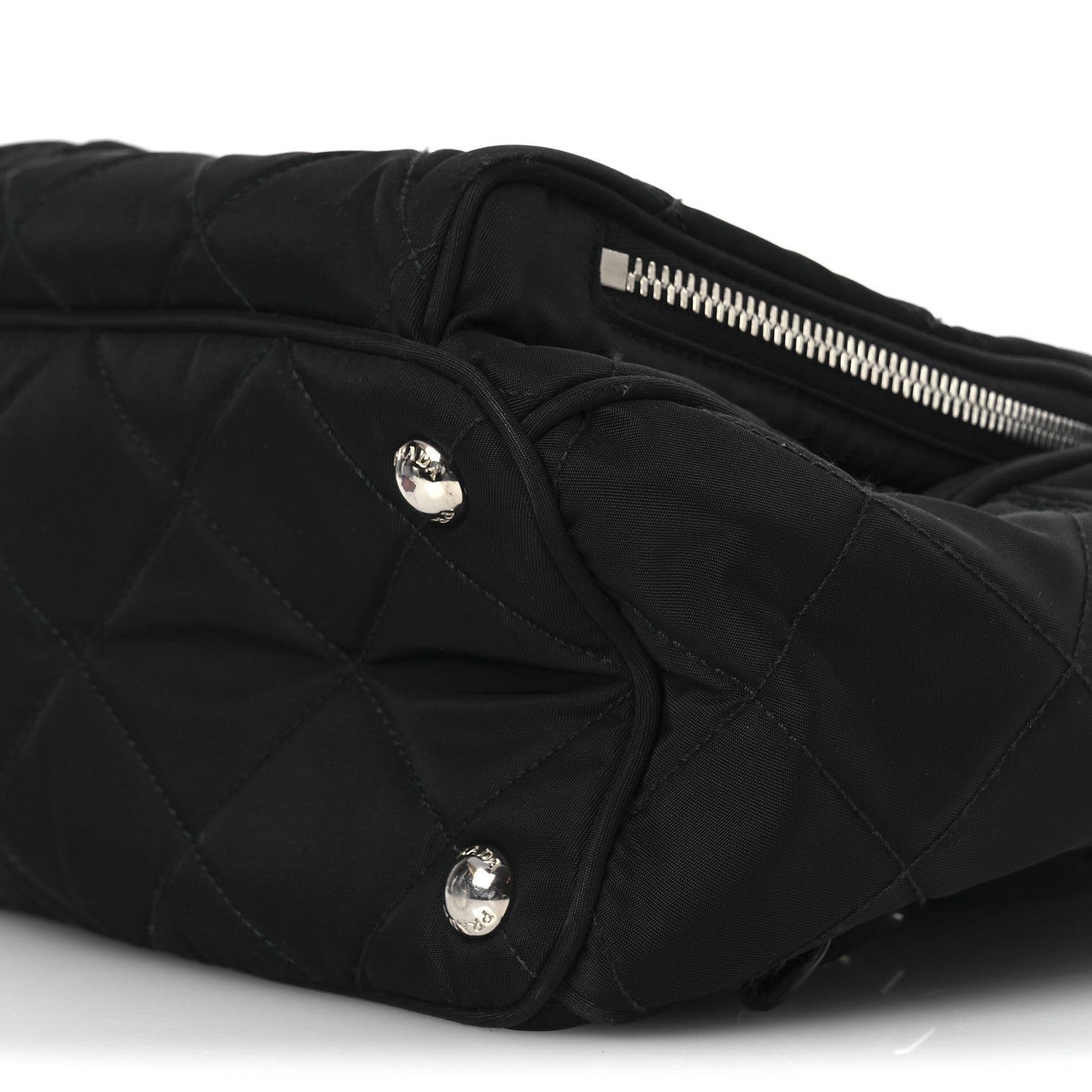 Prada Nylon Tessuto Impuntu Quilted Backpack Black 11 of 13