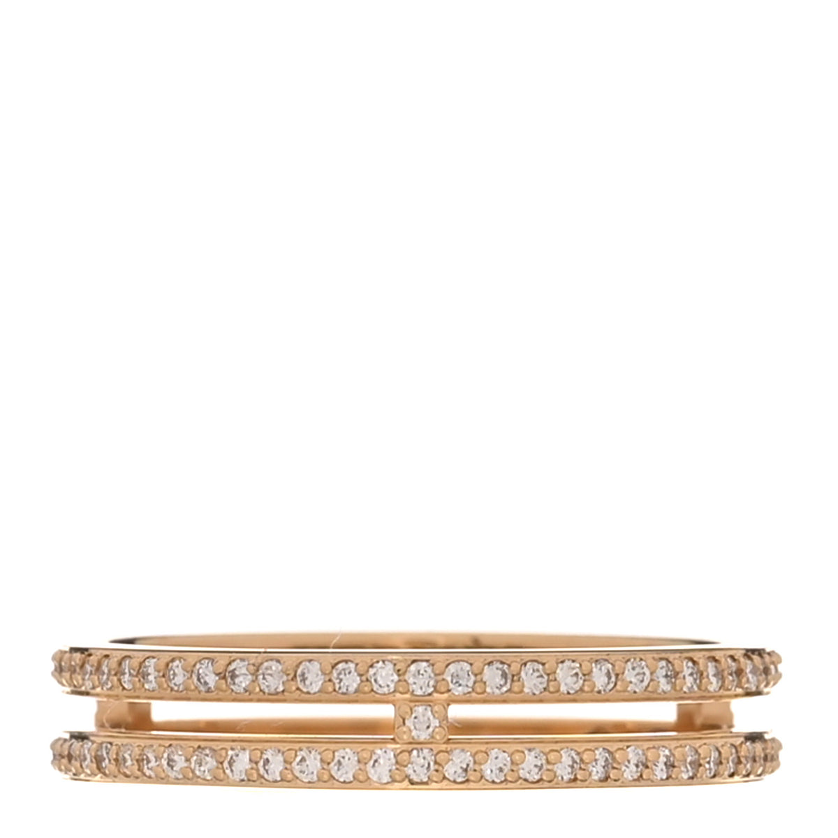 18K Rose Gold Diamond Ariane Wedding Band Ring 52 6