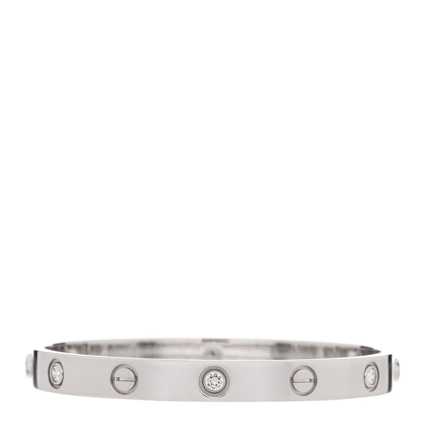 18K White Gold 6 Diamond LOVE Bracelet 16