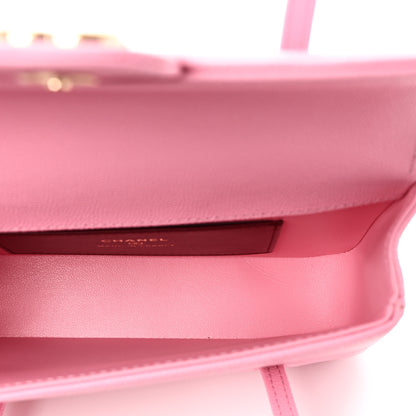 Chanel Shiny Caviar Mini Preppy Coco Shoulder Bag Pink 5 of 11