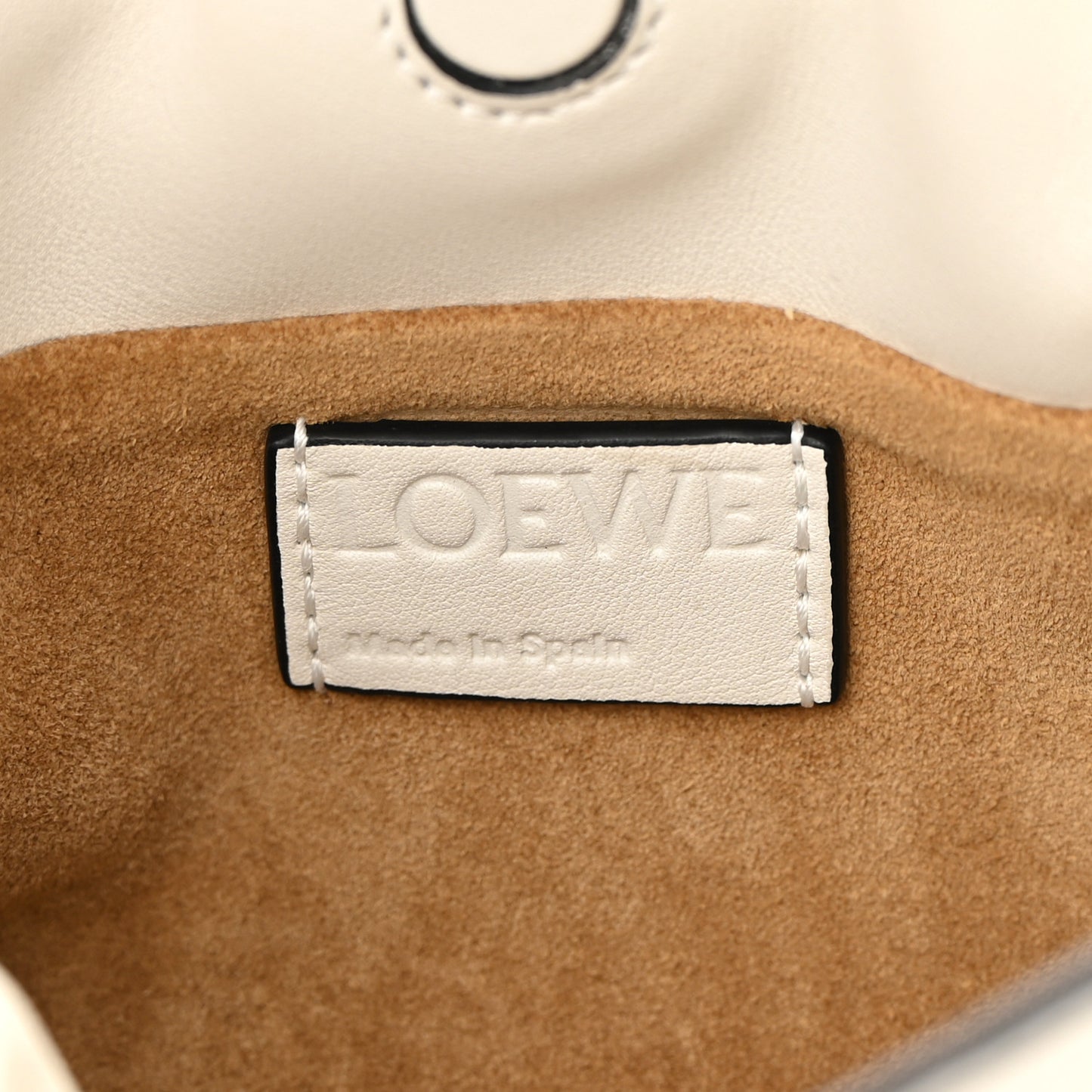 Calfskin Nano Flamenco Knot Bag White