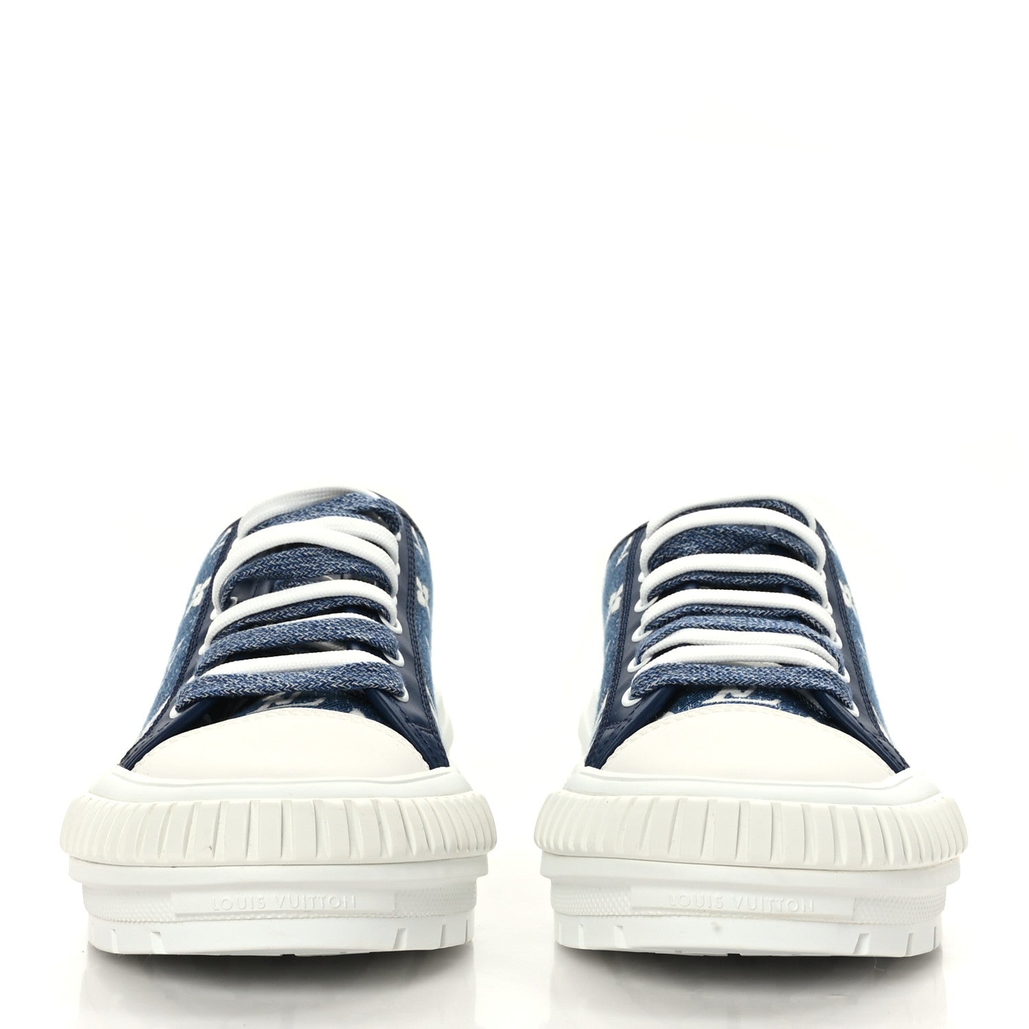 Louis Vuitton Denim Monogram Squad Sneakers 39 Marine 2 of 7
