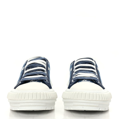 Louis Vuitton Denim Monogram Squad Sneakers 39 Marine 2 of 7