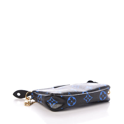 Louis Vuitton Colored Monogram Mini Pochette Accessories Blue Black 4 of 7
