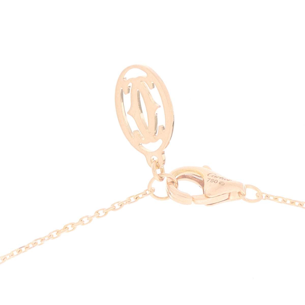 Cartier 18K Pink Gold Diamond Symbols Cross Pendant Necklace 4 of 6