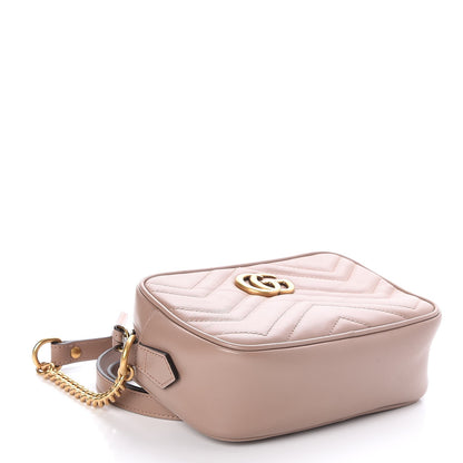 Gucci Calfskin Matelasse Mini GG Marmont Chain Shoulder Bag Nude 4 of 7