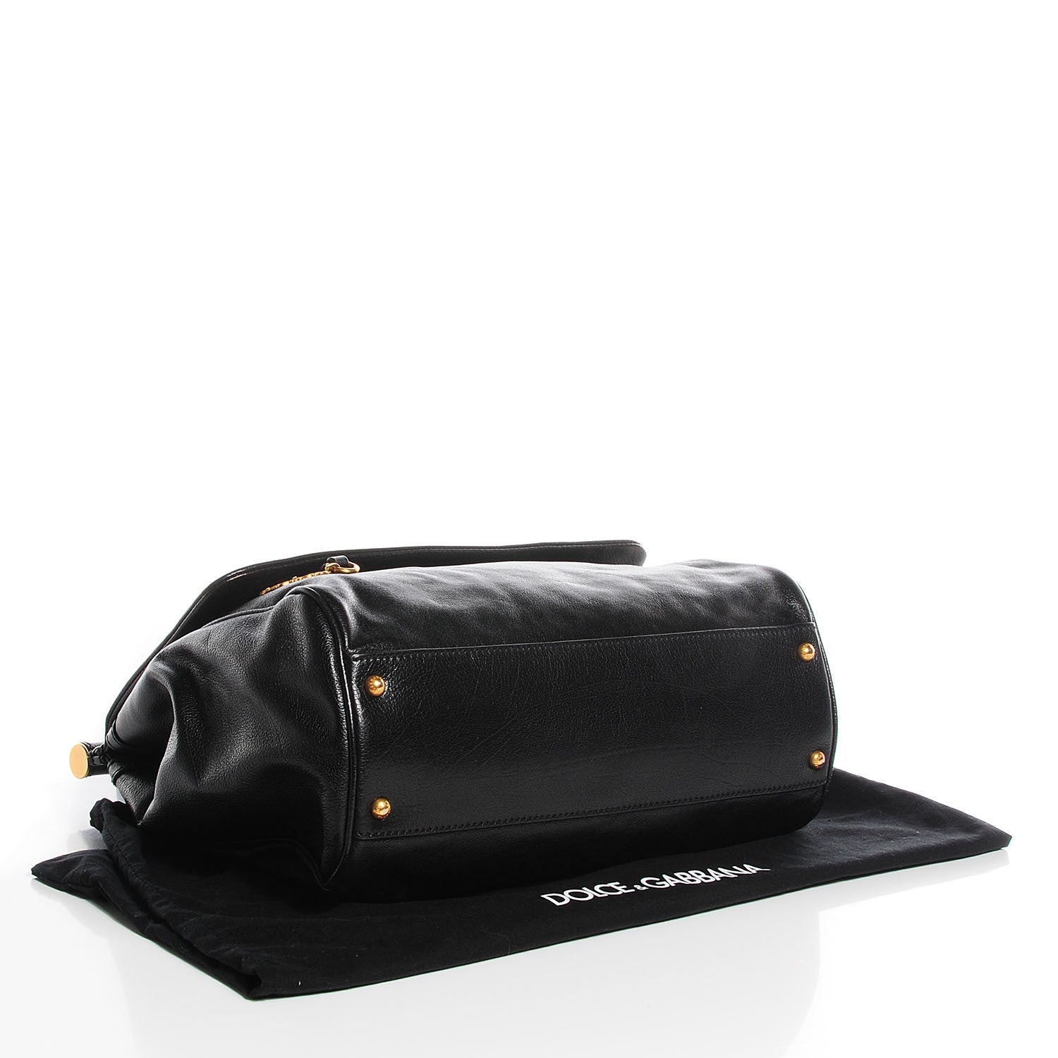 Dolce & Gabbana Deerskin Large Miss Sicily Satchel Black 4 of 9