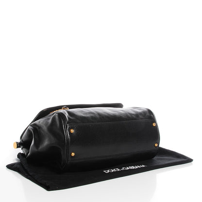 Dolce & Gabbana Deerskin Large Miss Sicily Satchel Black 4 of 9