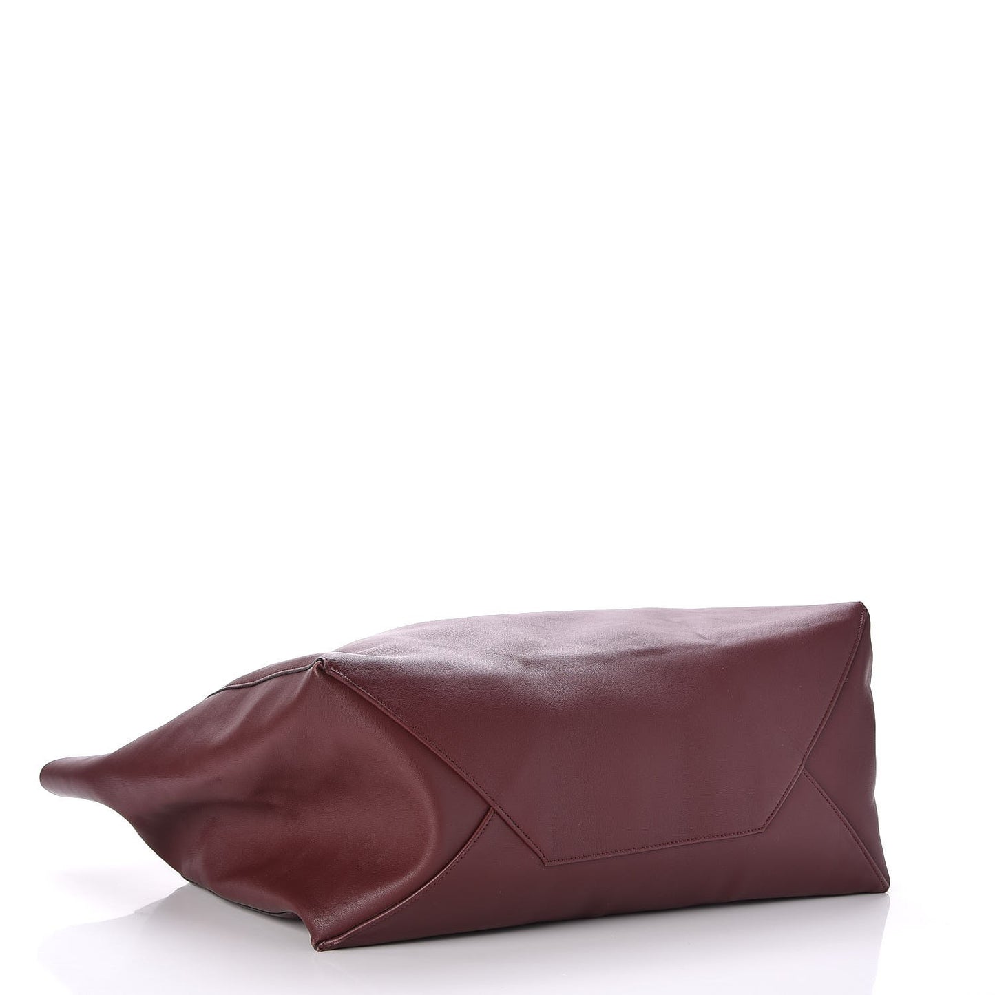 Lambskin Medium Horizontal Cabas Burgundy