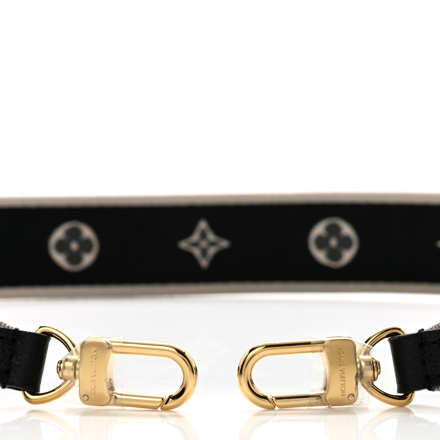 Louis Vuitton Jacquard Diane Shoulder Strap Black Ivory 3 of 4