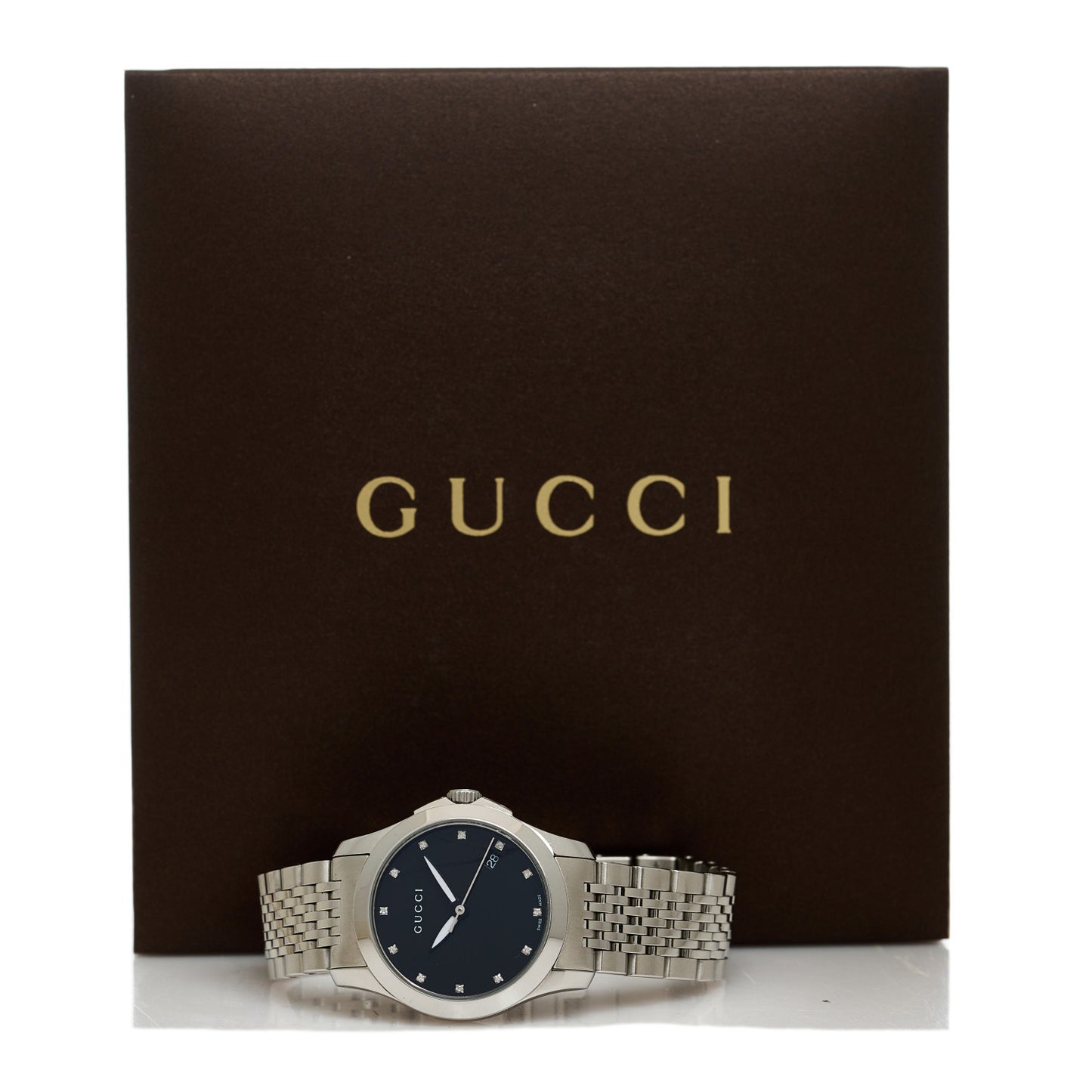 Stainless Steel Diamond 27mm G-Timeless Quartz Watch Black