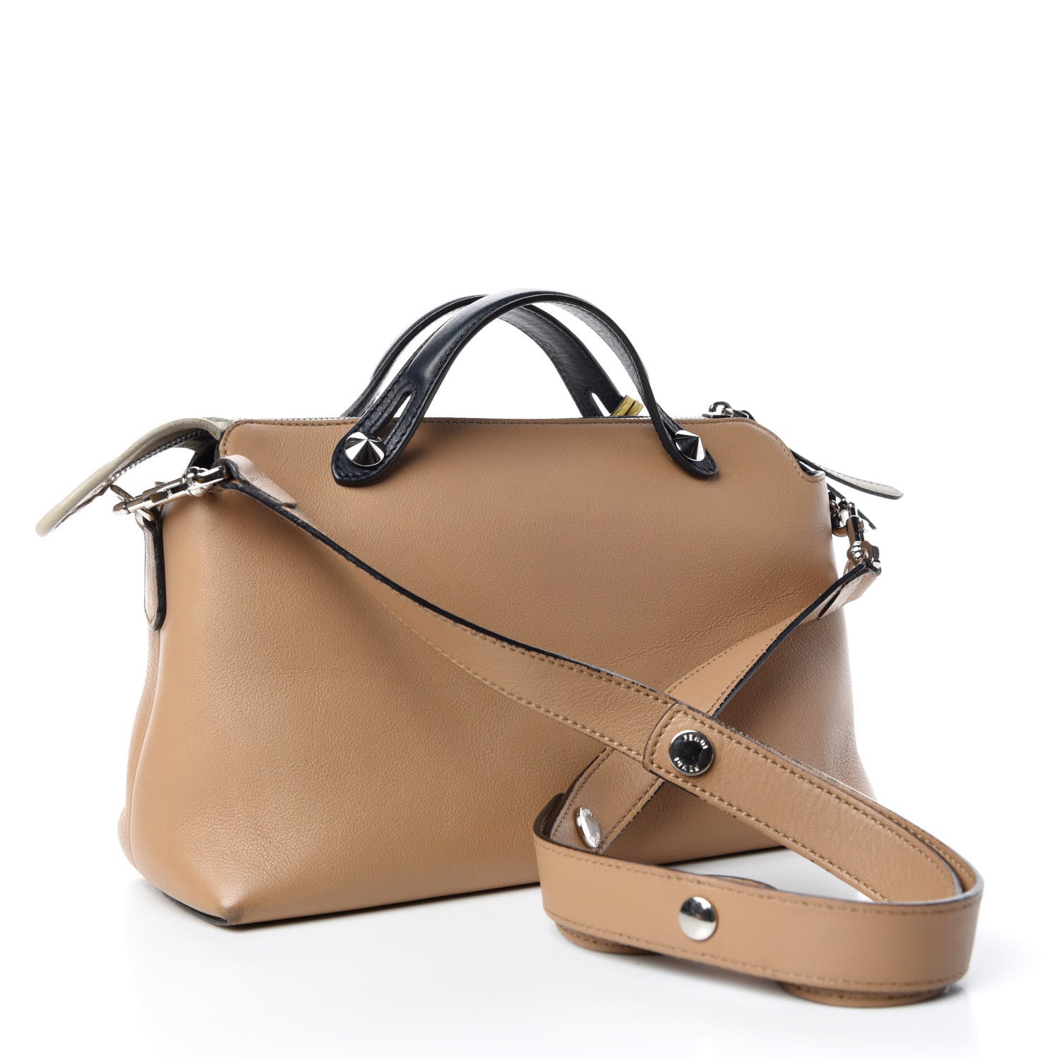 Fendi Vitello Dolce 4 Color Medium By The Way Boston Bag Sand Grano Multicolor 3 of 14