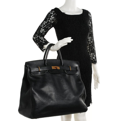 Hermes Ardennes Travel Birkin 45 Black 2 of 22