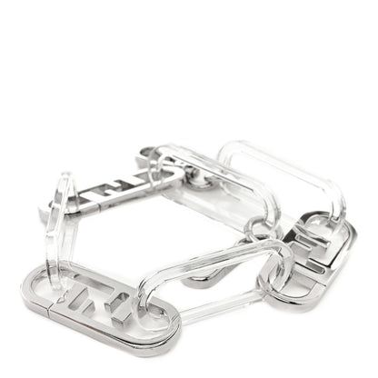 Fendi Metal Plexiglass O'Lock Strap You Silver 2 of 3