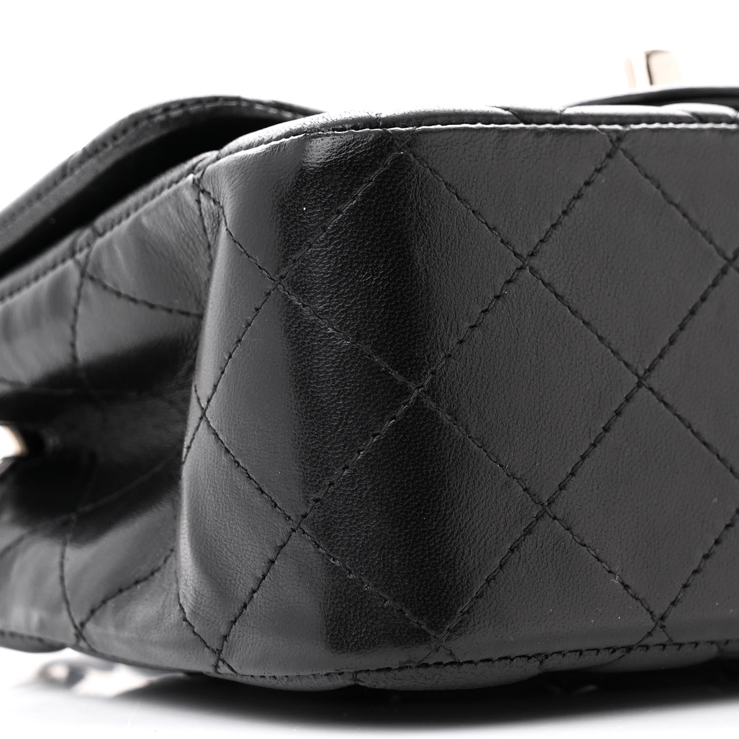 Chanel Lambskin Quilted Mini Square Flap Black 9 of 16