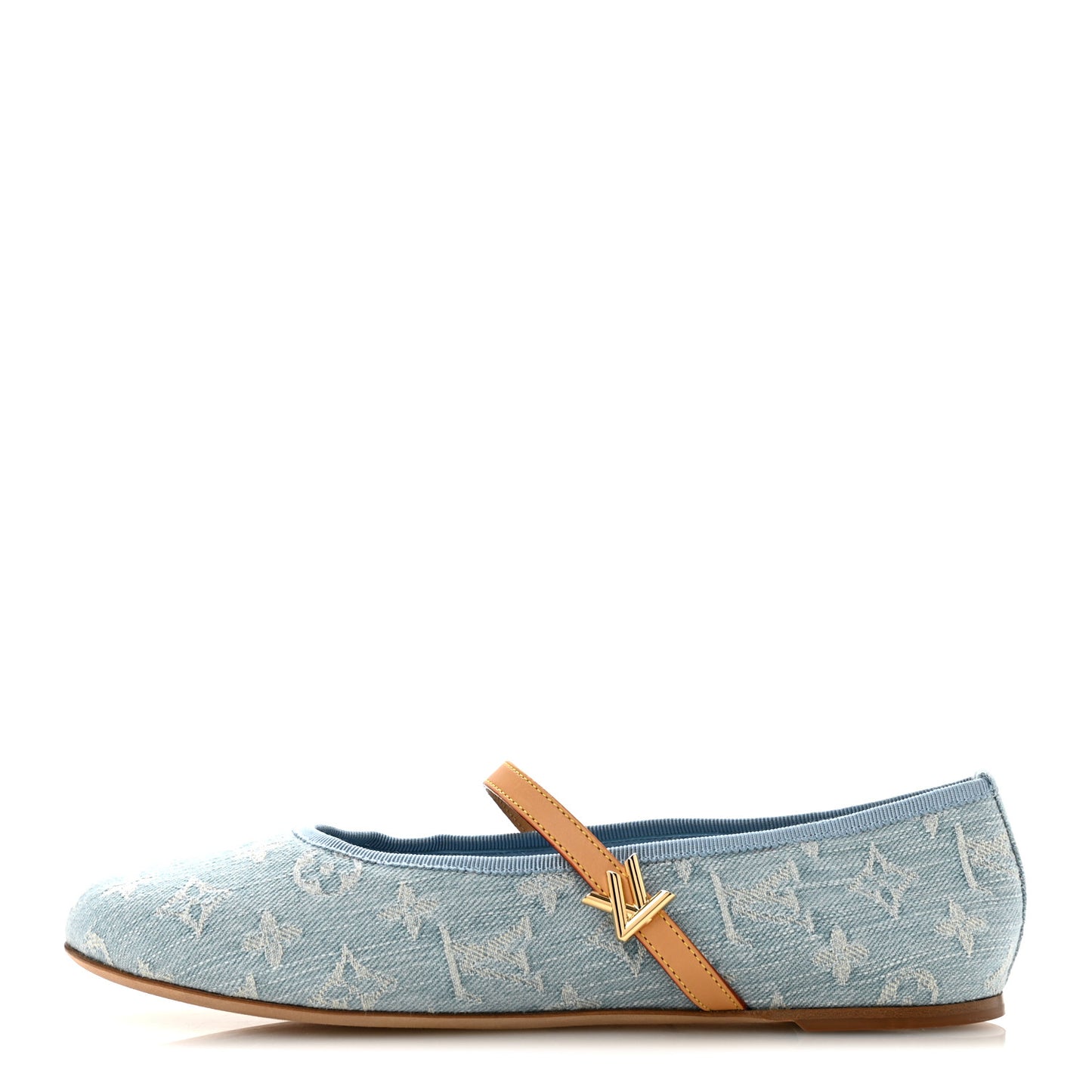 Denim Monogram Romy Flat Ballerinas 41 Blue