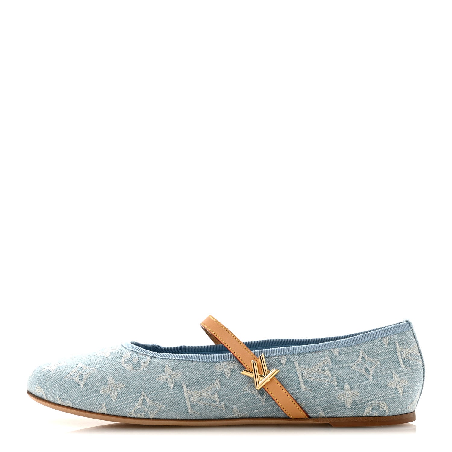 Louis Vuitton Denim Monogram Romy Flat Ballerinas 41 Blue 1 of 9