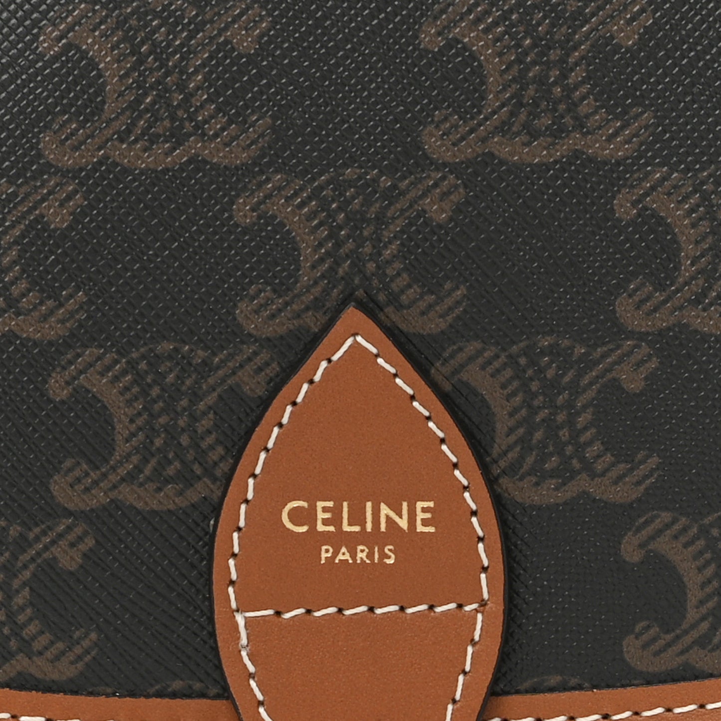 Triomphe Canvas Medium Folco Bag Tan