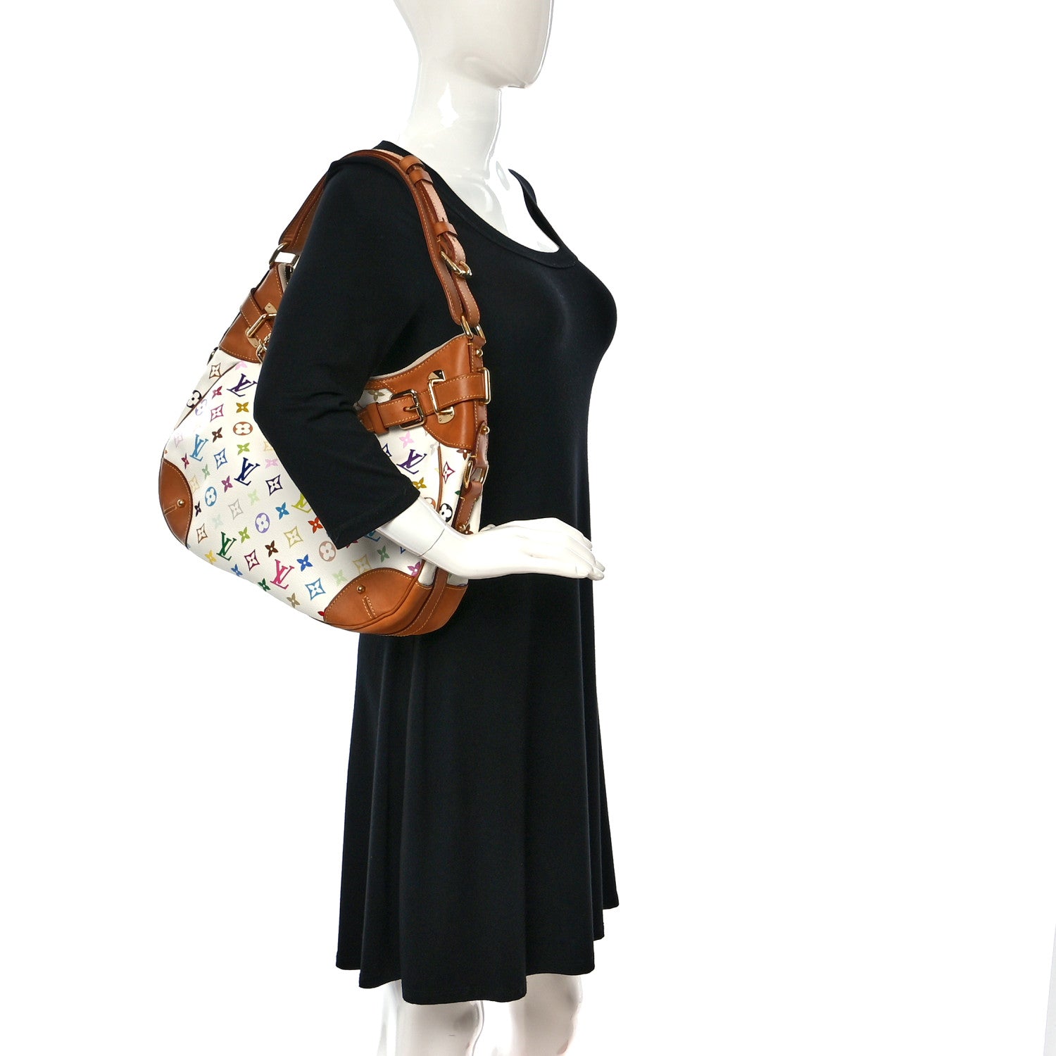 Louis Vuitton Monogram Multicolor Greta White 2 of 9
