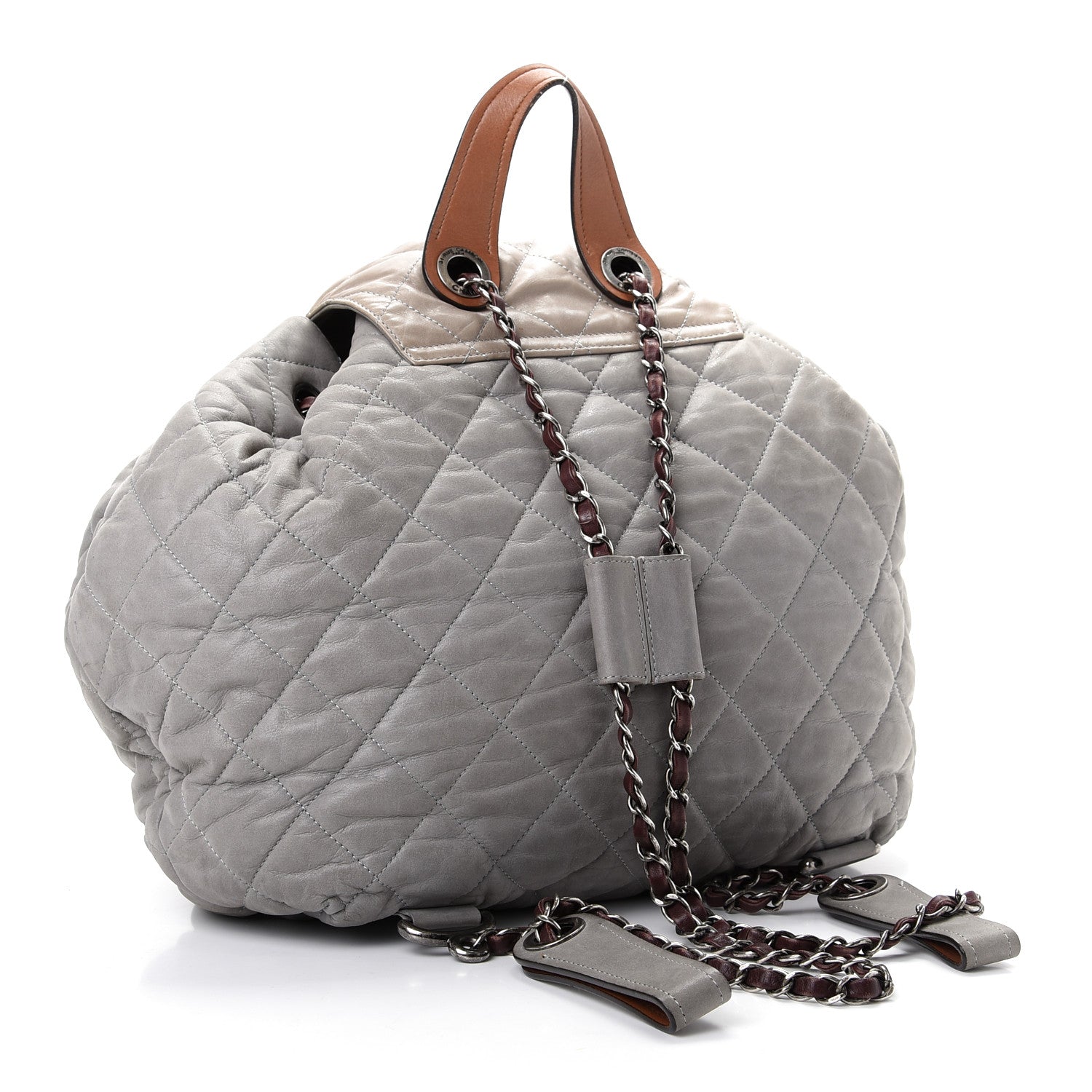 Chanel Iridescent Calfskin Quilted In The Mix Backpack Grey 2 of 8