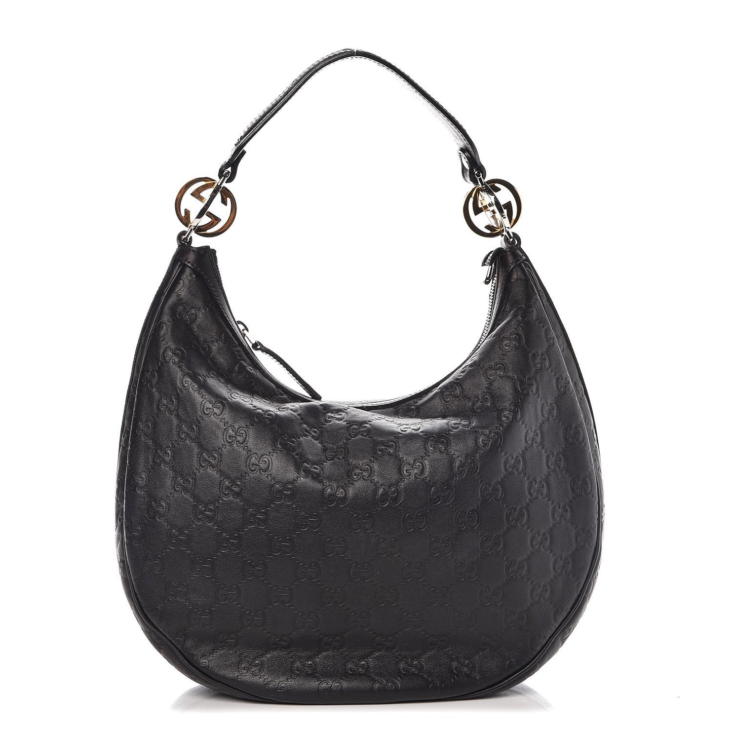 Guccissima Medium GG Twins Hobo Black