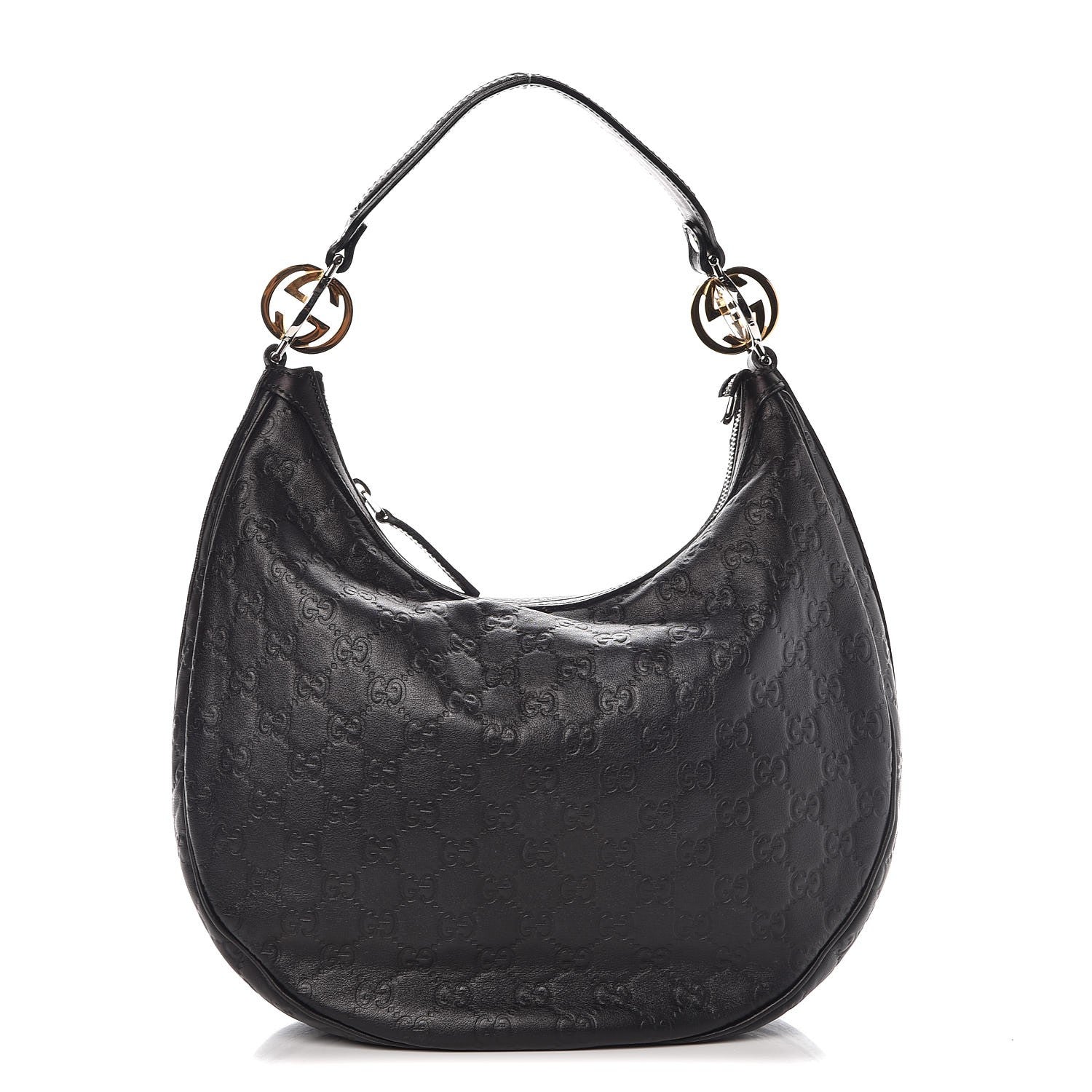 Gucci Guccissima Medium GG Twins Hobo Black 1 of 10