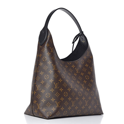 Louis Vuitton Monogram Flower Hobo Black 3 of 11