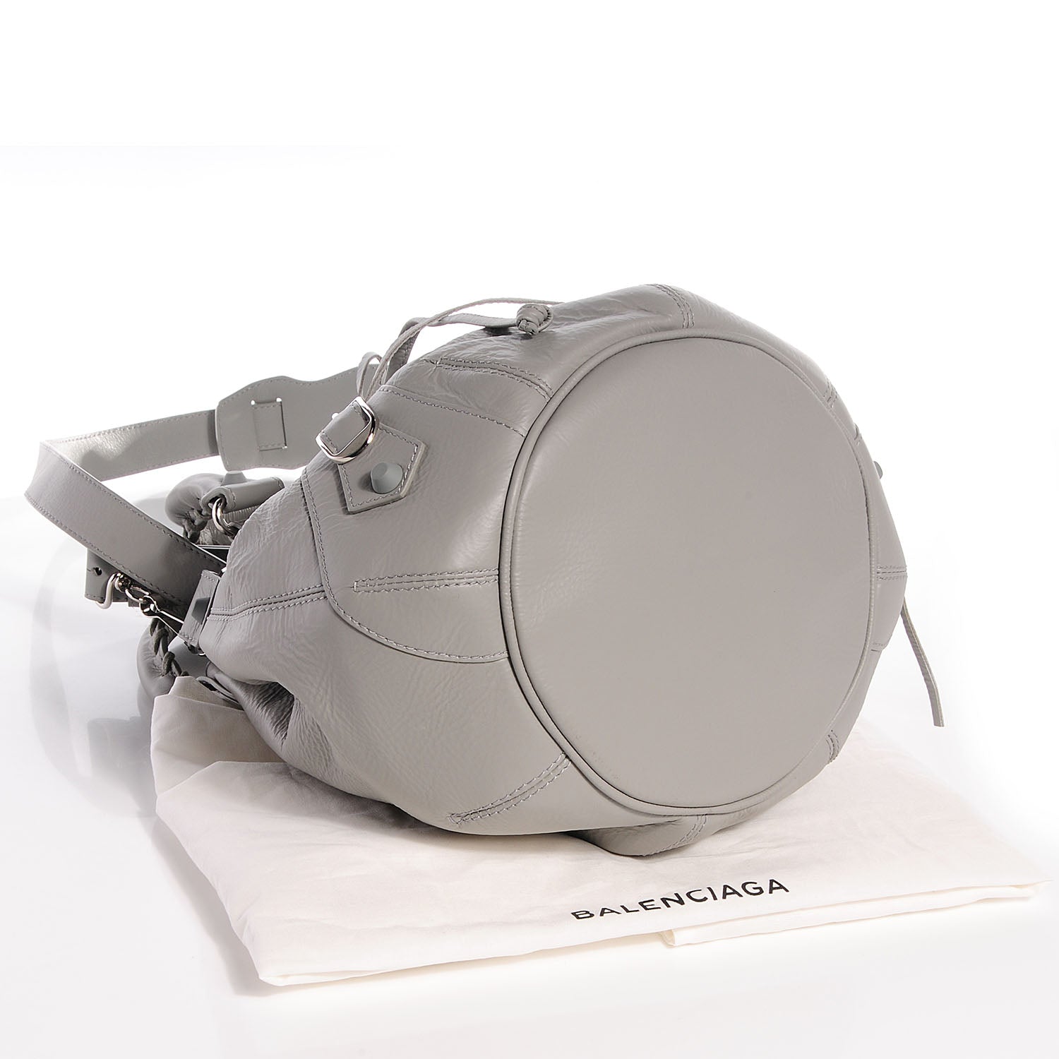 Balenciaga Matte Goatskin Rubber Covered Classic Hardware Mini Pompon Gris Glace 6 of 13